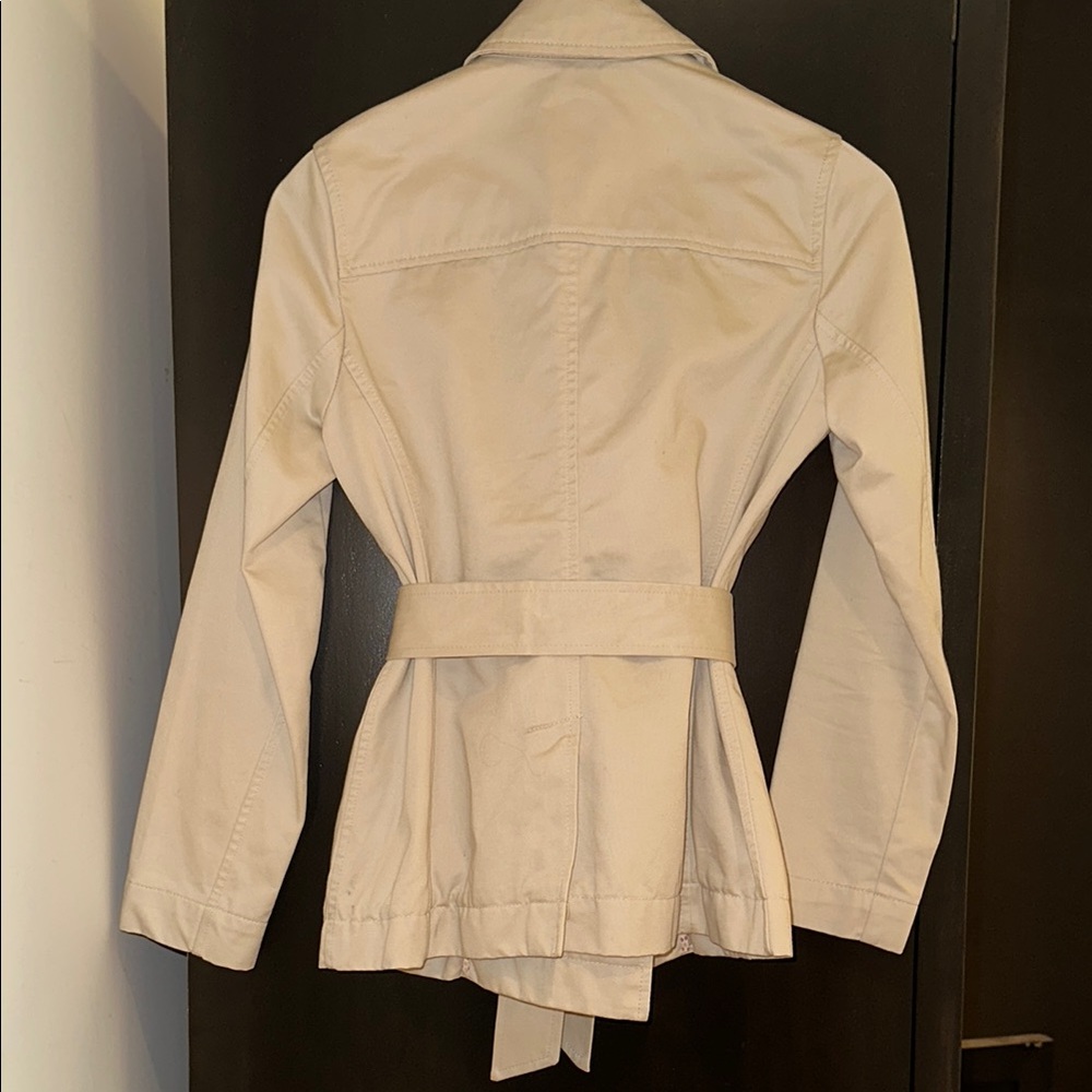 GAP Vintage Cream Tailored Trench Coat with Belted Waist - Picture 5 of 6